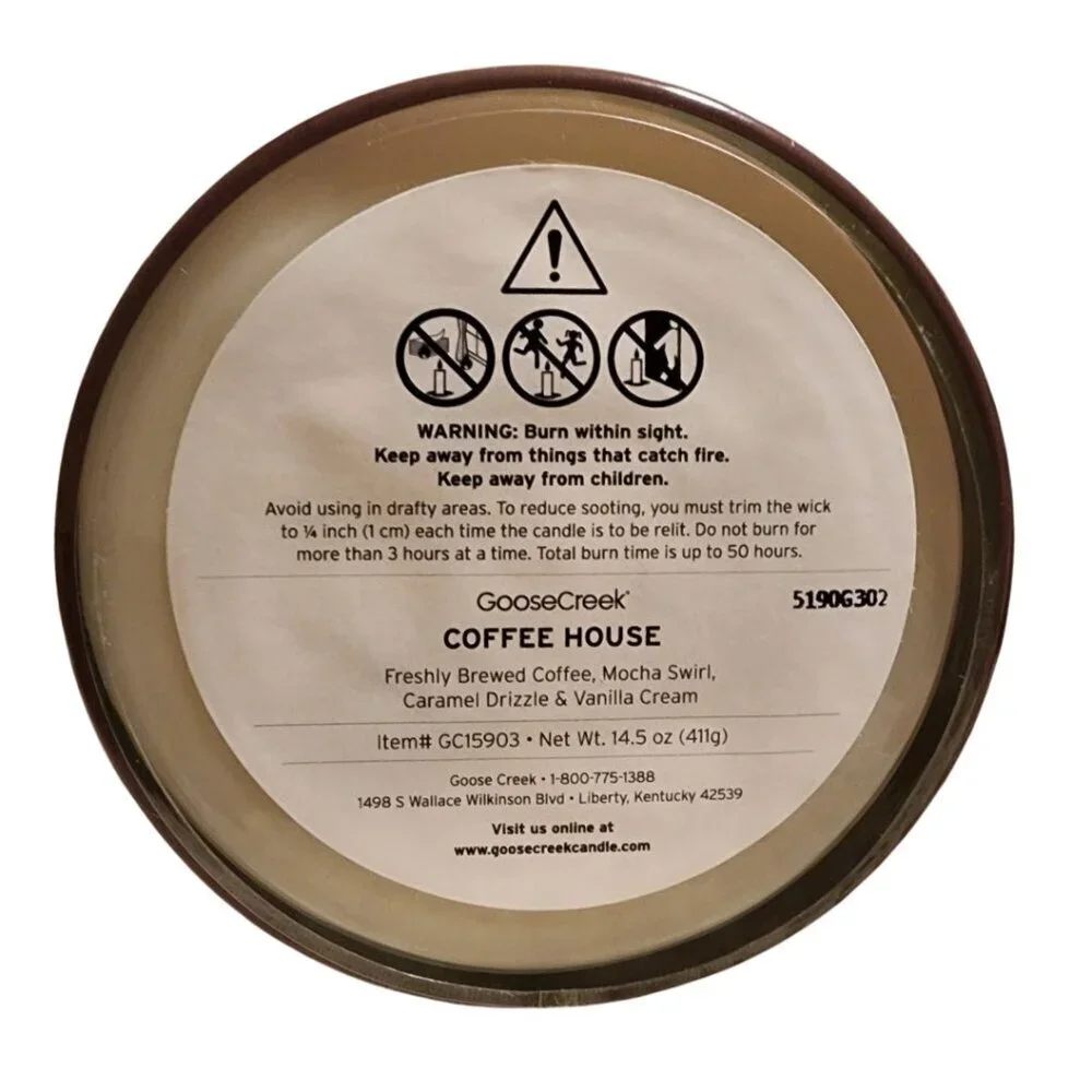 GOOSE CREEK Coffee‎ House 3 WICK CANDLE NWT